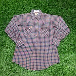 Vintage DEE-CEE Plaid Western Button Shirt Medium 15.5 21x30